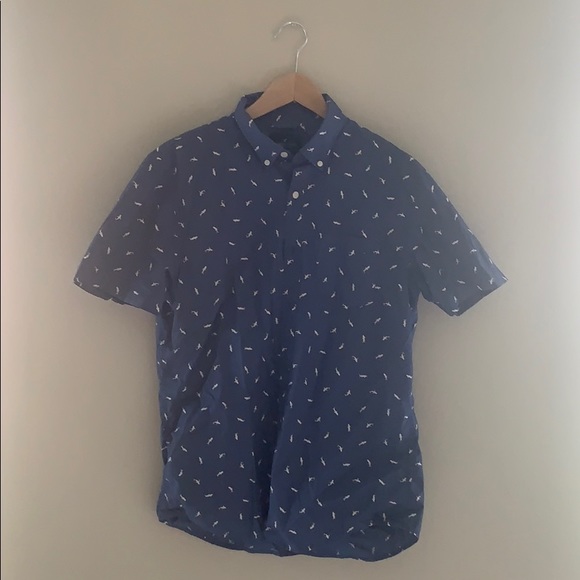 Blue Shark Pattern Shirt - Picture 1 of 4